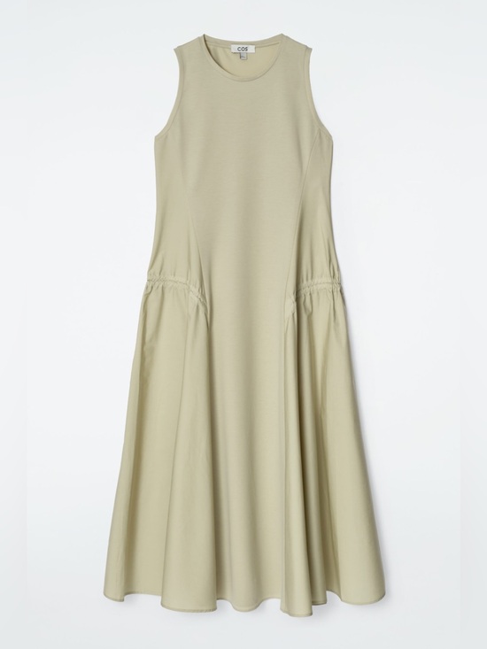 COS Dresses & Skirts - COS PANELLED GATHERED-SIDE MIDI DRESS